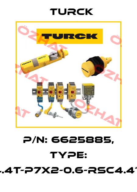p/n: 6625885, Type: RKC4.4T-P7X2-0.6-RSC4.4T/TXL Turck
