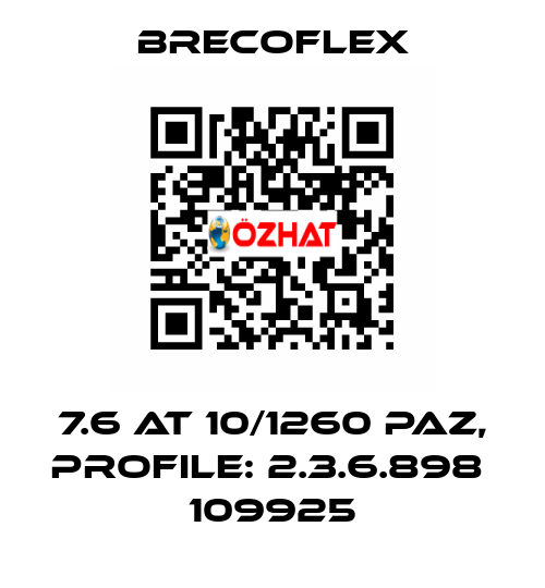 7.6 AT 10/1260 PAZ, PROFILE: 2.3.6.898  109925 Brecoflex