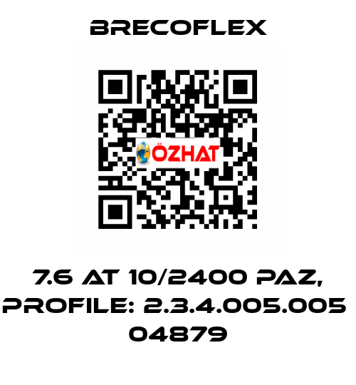 7.6 AT 10/2400 PAZ, PROFILE: 2.3.4.005.005  04879 Brecoflex