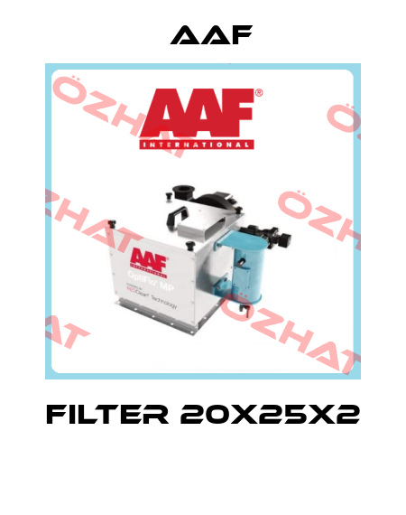 filter 20x25x2  AAF