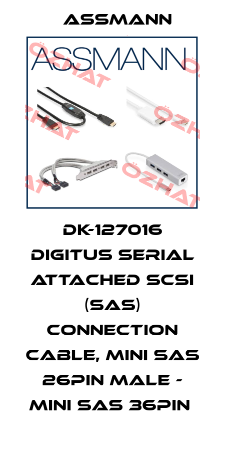 DK-127016 DIGITUS SERIAL ATTACHED SCSI (SAS) CONNECTION CABLE, MINI SAS 26PIN MALE - MINI SAS 36PIN  Assmann