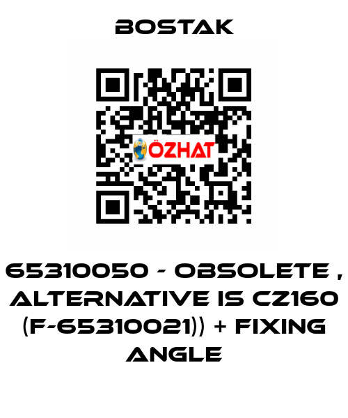 65310050 - obsolete , alternative is CZ160 (F-65310021)) + fixing angle Bostak
