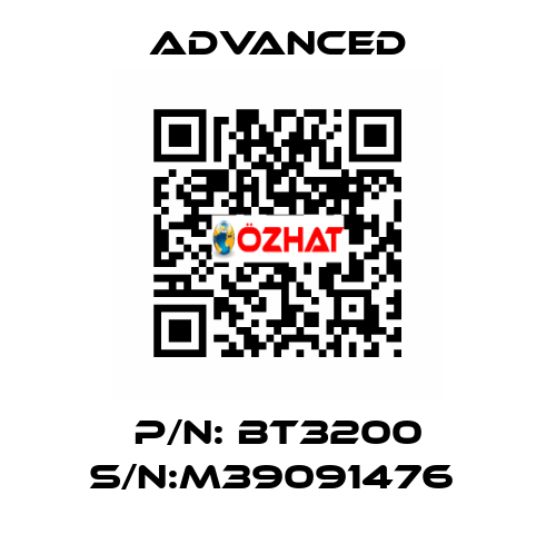 P/N: BT3200 S/N:M39091476  Advanced