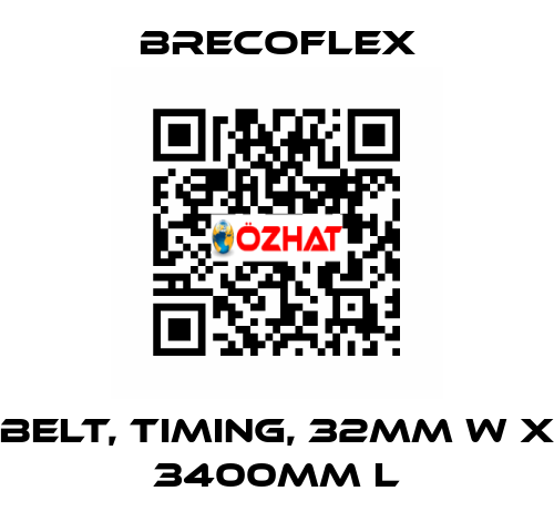 BELT, TIMING, 32MM W X 3400MM L Brecoflex