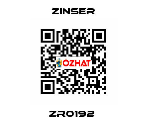 ZR0192  Zinser