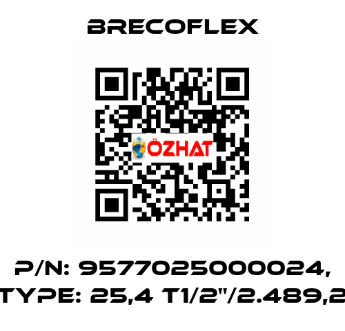 P/N: 9577025000024, Type: 25,4 T1/2"/2.489,2 Brecoflex