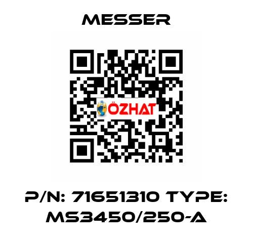 p/n: 71651310 type: MS3450/250-A Messer