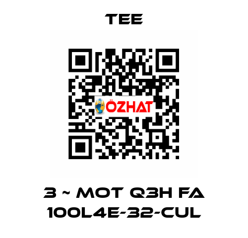3 ~ Mot Q3H FA 100L4E-32-CUL TEE