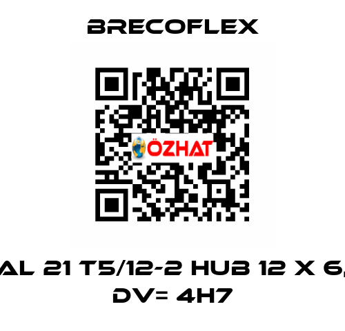 Al 21 T5/12-2 HUB 12 X 6, dv= 4H7 Brecoflex