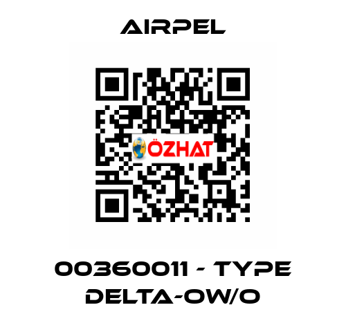 00360011 - Type DELTA-OW/O Airpel