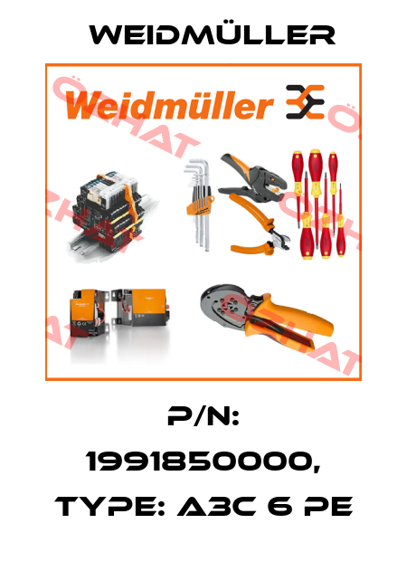 P/N: 1991850000, Type: A3C 6 PE Weidmüller