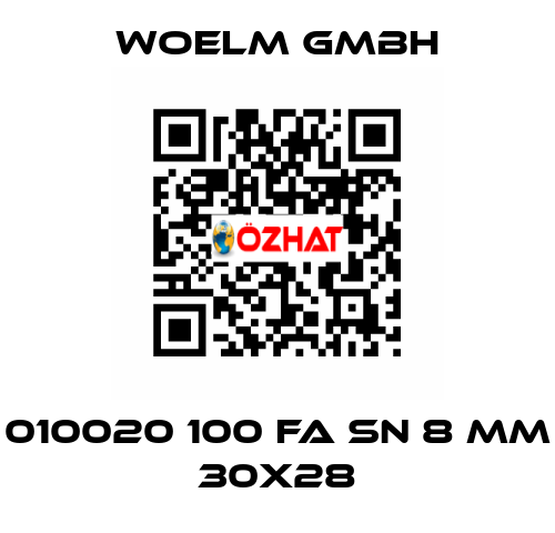 010020 100 FA Sn 8 mm 30x28 Woelm GmbH