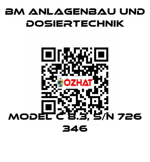model C 8.3, s/n 726 346 BM Anlagenbau und Dosiertechnik