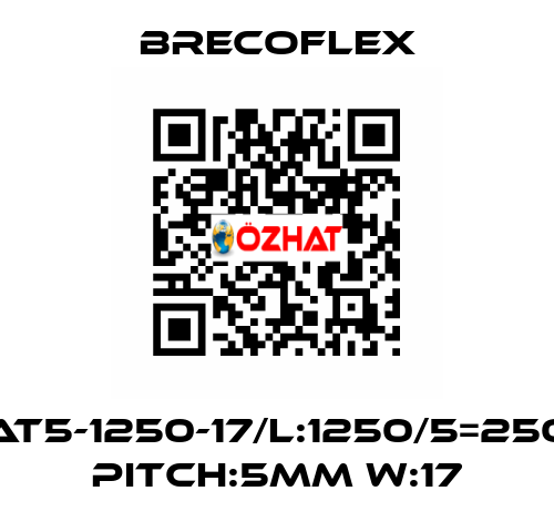 AT5-1250-17/L:1250/5=250 Pitch:5mm W:17 Brecoflex