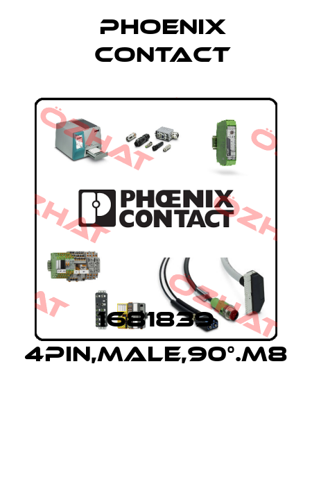 1681839 4PIN,MALE,90°.M8  Phoenix Contact