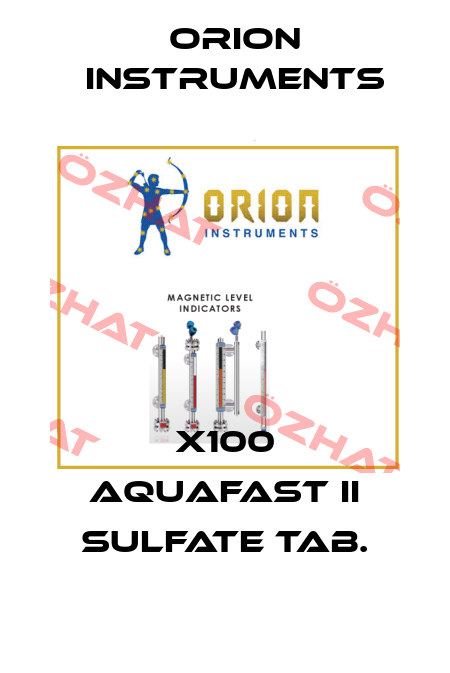 X100 AQUAFAST II SULFATE TAB. Orion Instruments