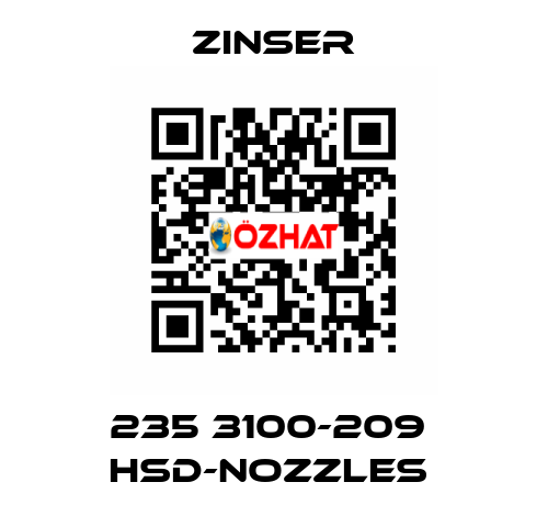 235 3100-209  HSD-nozzles  Zinser