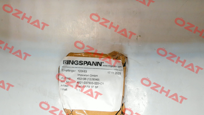 PN: 4821-037500-020H28 Type: FB 37 SF Ringspann