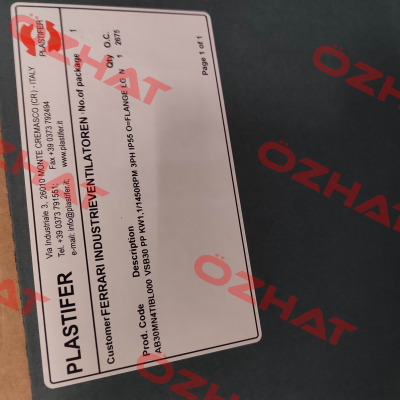 VSB 30, Shape "A", LG0 Plastifer
