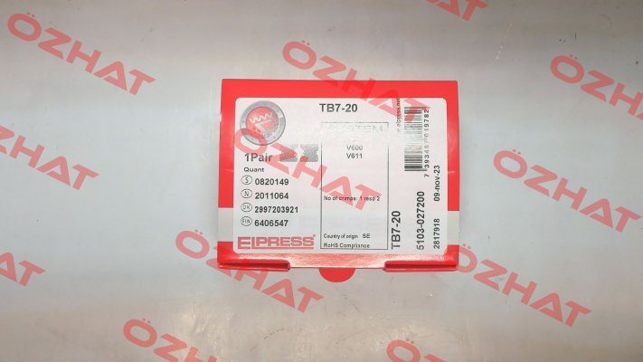 P/N: 5103-027200, Type: TB7-20 Elpress