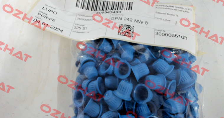 242 0008 0000 / GPN 242 NW 8 PCR-PE, blue Poppelmann