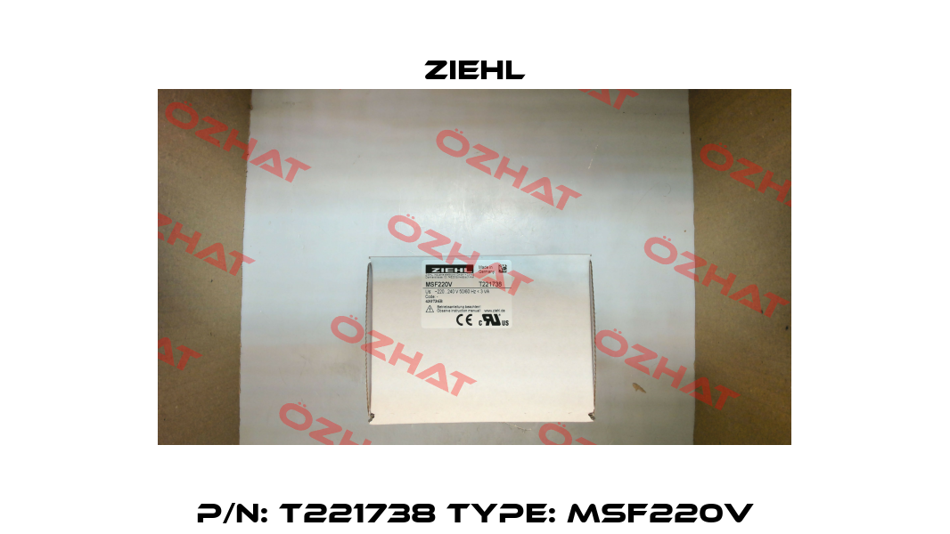 P/N: T221738 Type: MSF220V Ziehl