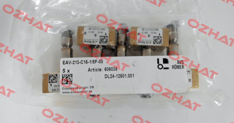P/N: 606035 Type: EAV-213-C15-1/8F-00 Avs Römer