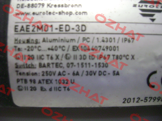EAE2M01-551-ED-3D Eurotec