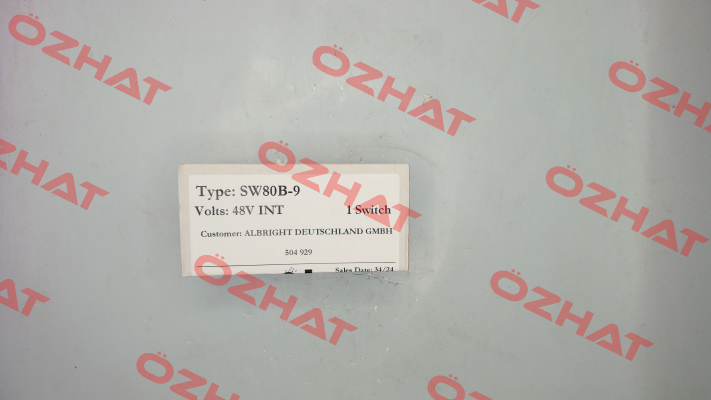 SW 80 B-9 48V INT / 504929 Albright
