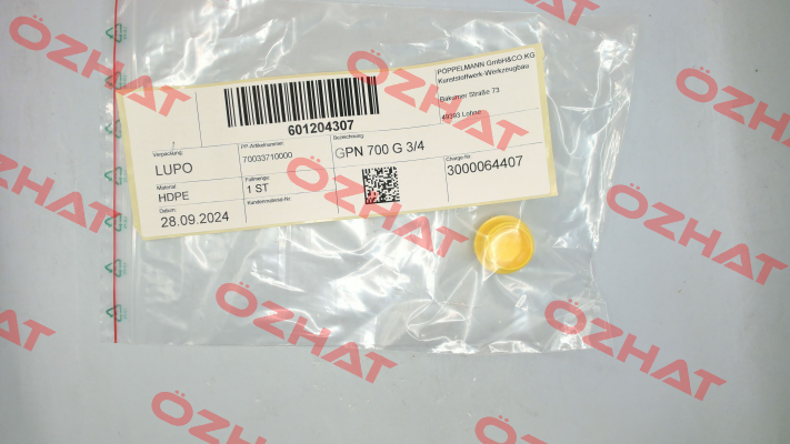 700 3371 0000 \ GPN 700 G 3/4 Poppelmann