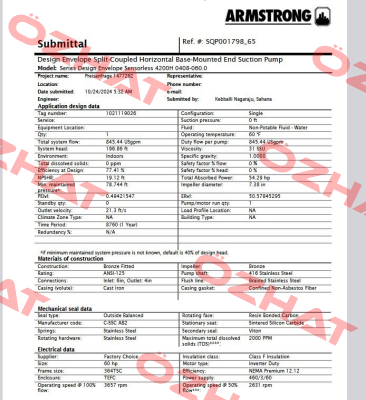4200H 0408- 060.0 Armstrong