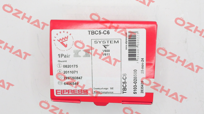 p/n: 5103-028500, Type: TBC5-C6 Elpress