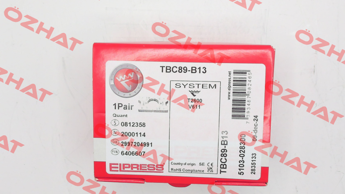 p/n: 5103-028300, Type: TBC89-B13 Elpress