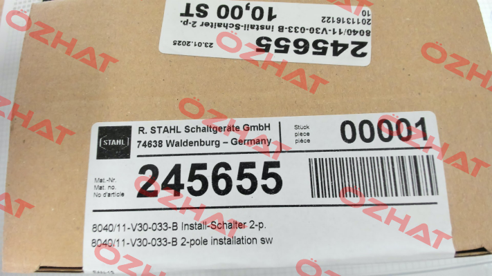 P/N: 245655, Type: 8040/11-V30-033-B Stahl