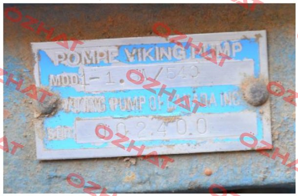 Mechanical seal for glycol centrifugal pump Pump model: 1-1.5A series 540  Viking