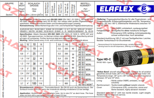 HD 50 C (25 m) Elaflex