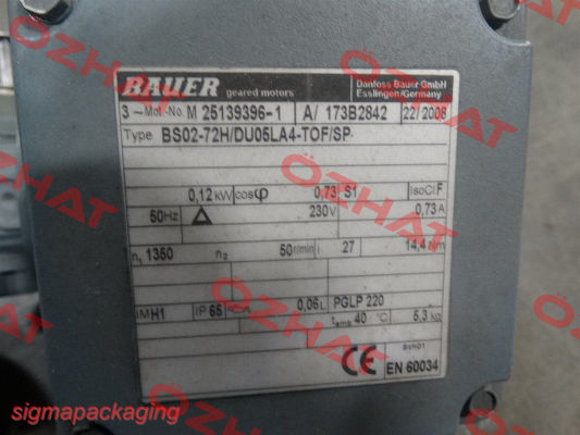 BS02-72H/DU05LA4-TOF/SP Bauer