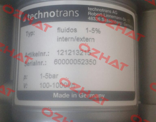 121213215 obsolete, replaced by 10042755 Technotrans