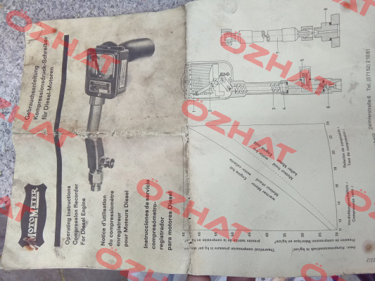 Compression Recorder 10-60 Bar  Motometer