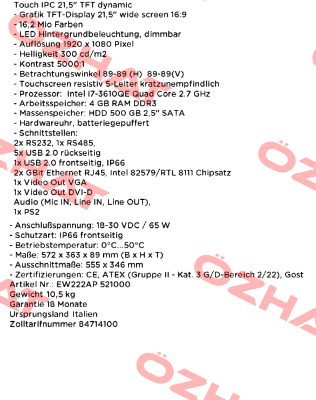 EW222AP521000  Esa