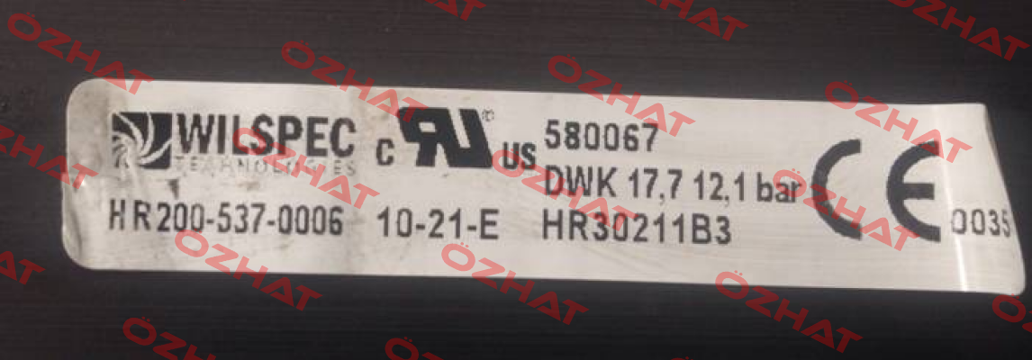 HR200-537-0006 Wilspec