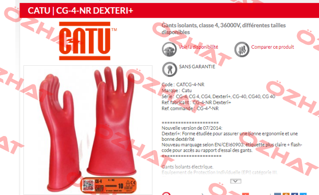CG-4-NR Dexteri+ (code : CG-4-*-NR) Catu