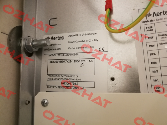 Zefiro 1250/1260  ,   40171656/3BTB7045A0/1 Aertesi