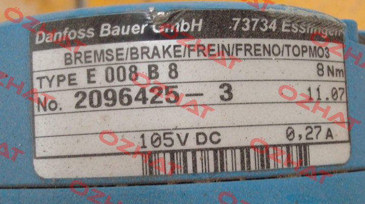 ETB E008B8 GS105V 8NM G  Bauer