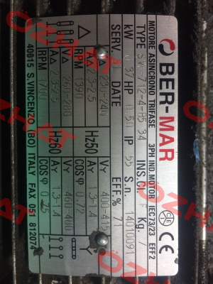 SVF 712-4-B5 34  Ber-Mar Motors