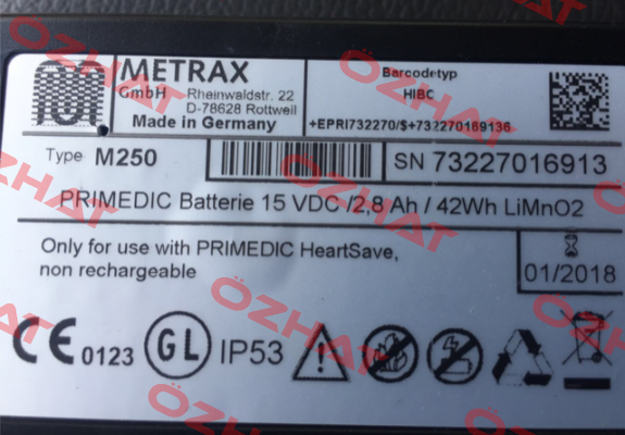 Type:250  Primedic (Metrax)