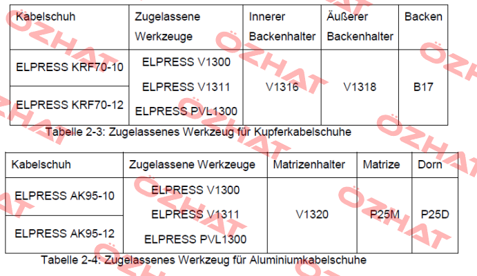 P/N: 5211-014000 Type: V1316  Elpress