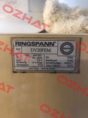 Type :DV20FEM Ringspann