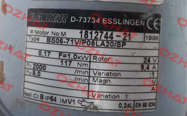 BS06-71V/P05LA20/SP  Bauer