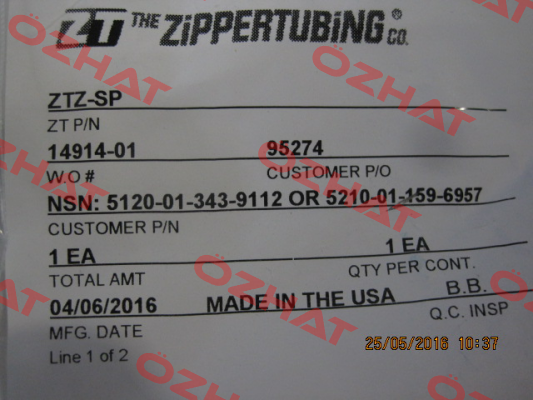 ZTZ-SP Zippertubing